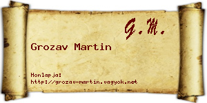 Grozav Martin névjegykártya